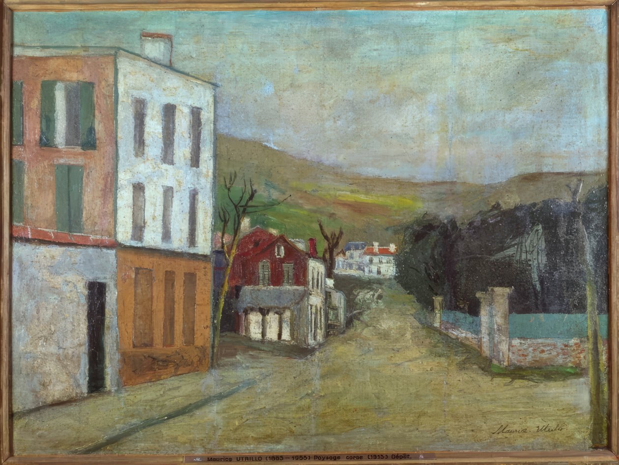 Korsická krajina od Maurice Utrillo