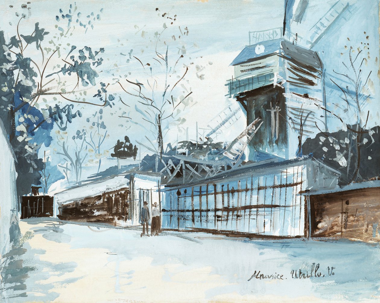 La Moulin de la Galette, Paříž od Maurice Utrillo