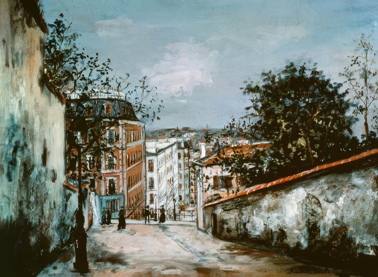Ulice Rue du Mont-Cenis v Montmartru od Maurice Utrillo