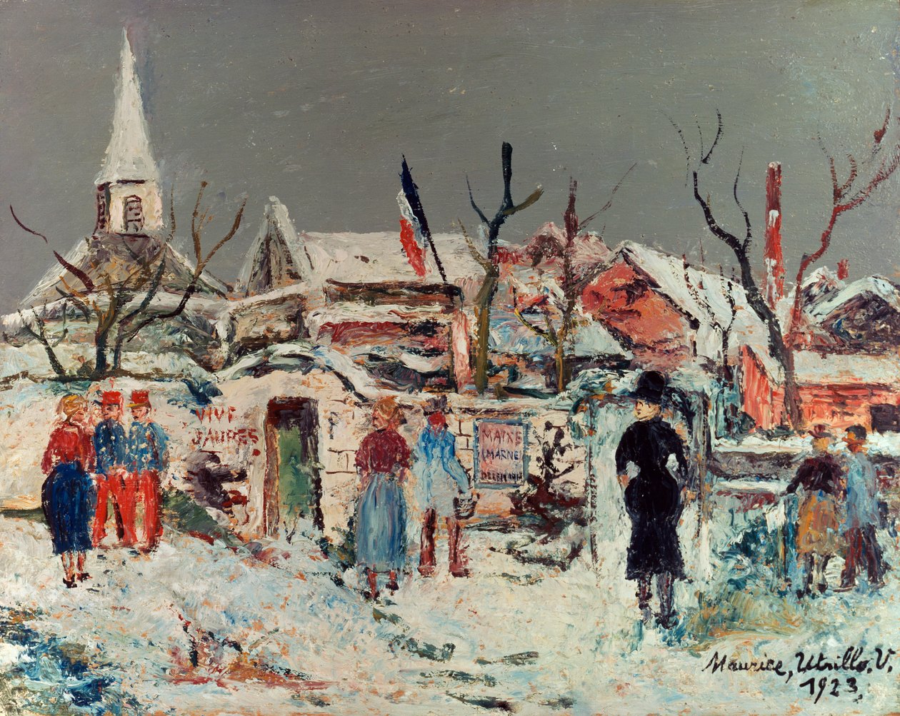 Krajina pod sněhem, Maixe od Maurice Utrillo