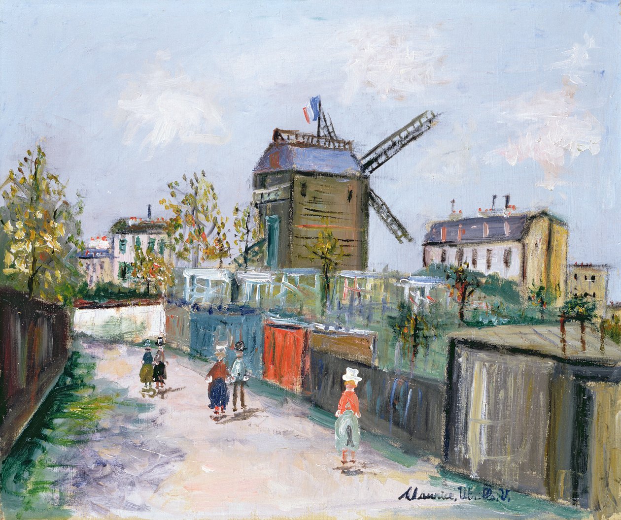 Le Moulin de la Galette, kolem roku 1930 (olej na plátně) od Maurice Utrillo