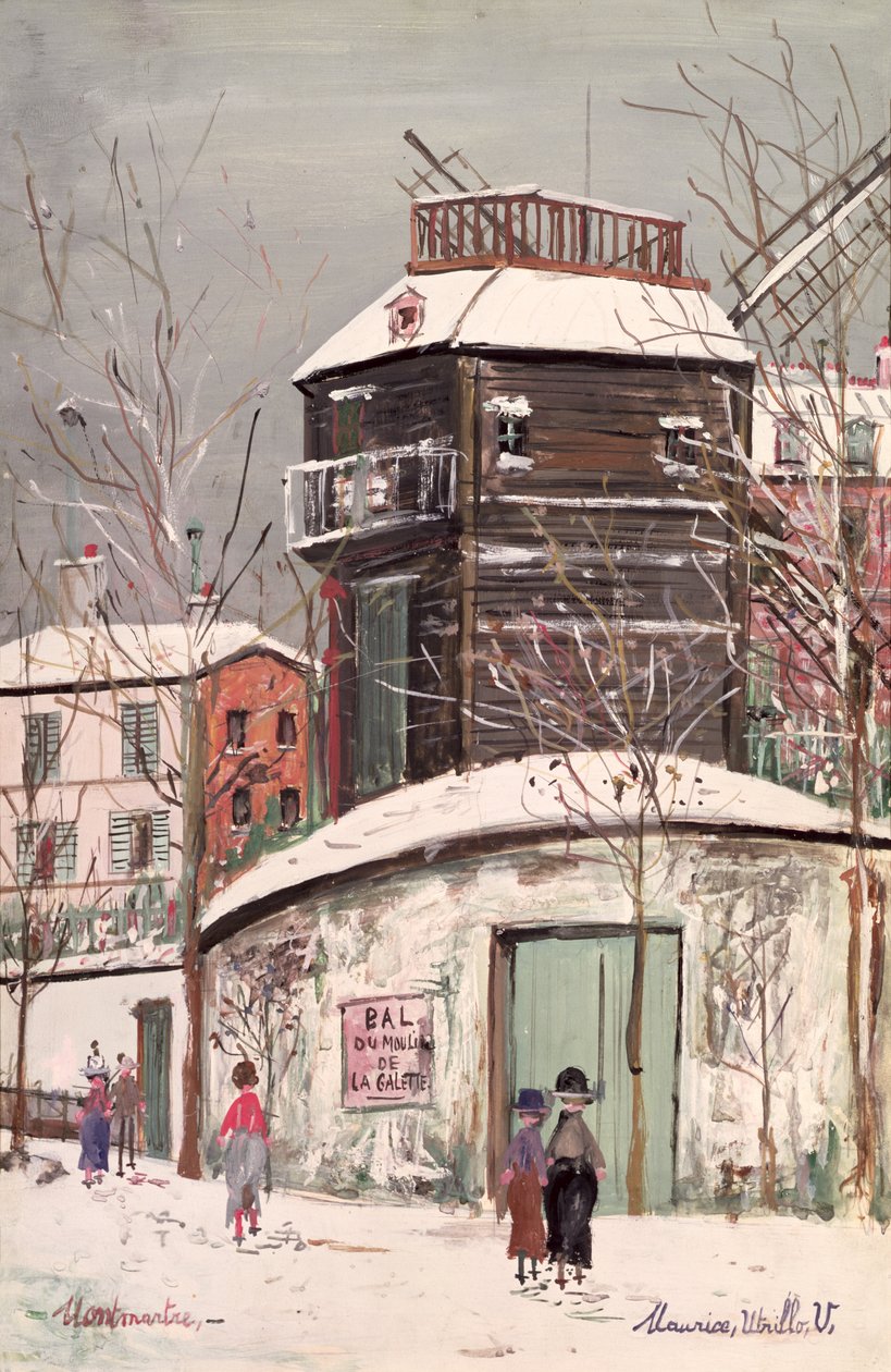 Le Moulin de la Galette, kolem roku 1933 (olej na plátně) od Maurice Utrillo