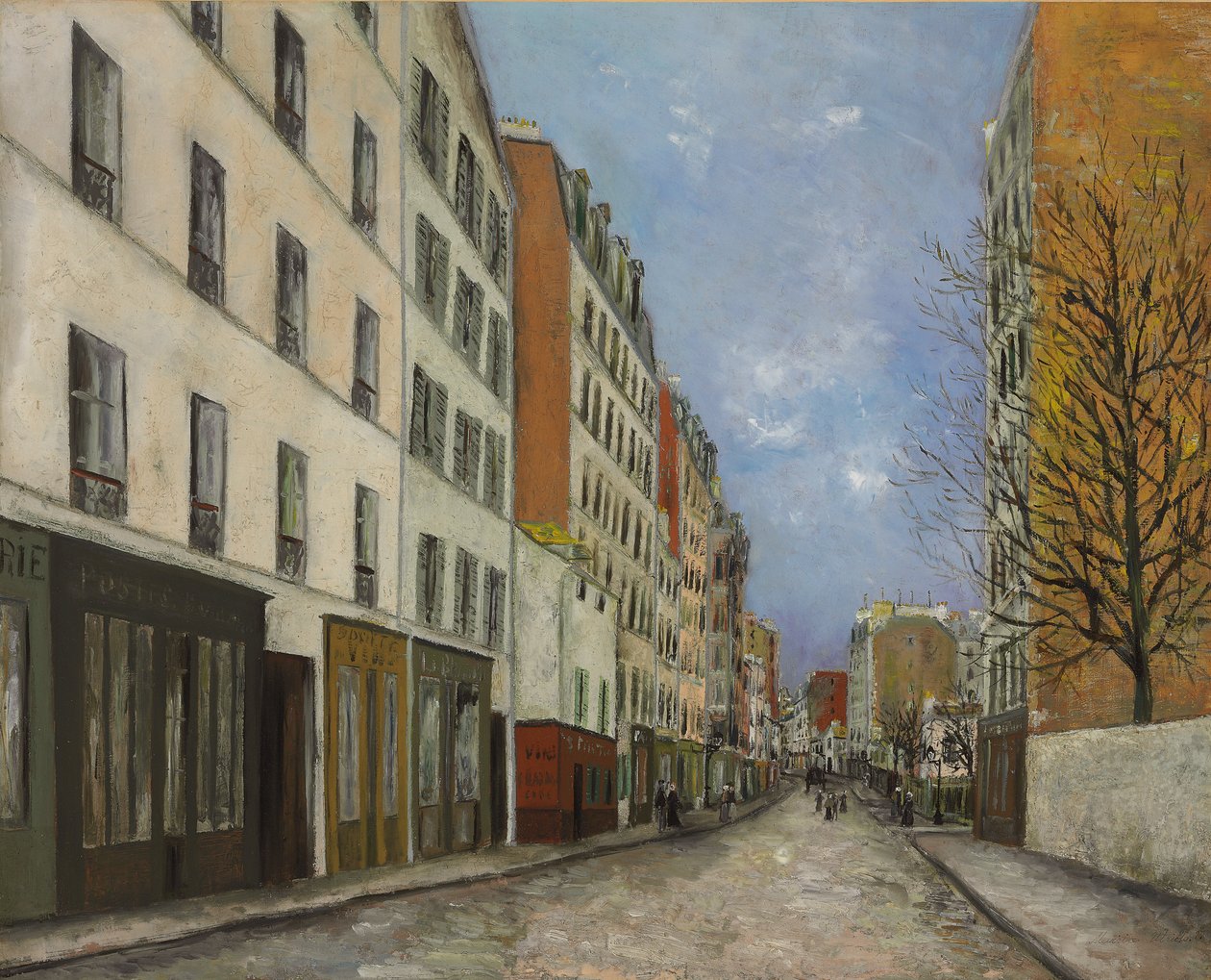 Marcadet Street, Montmartre; Ulice Marcadet v Montmartru, cca 1910–1912 (olej na plátně) od Maurice Utrillo