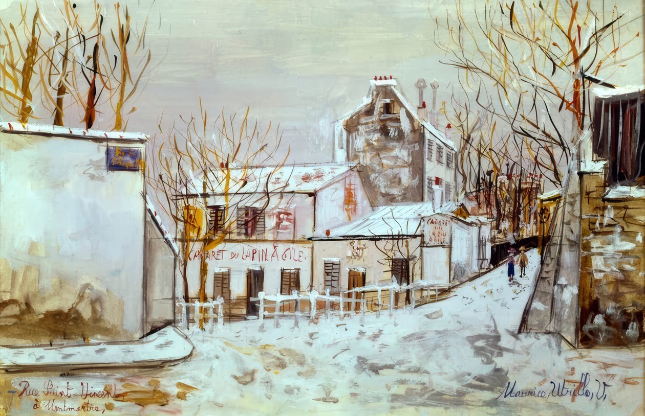 Montmartre, ulice Saint-Vincent od Maurice Utrillo