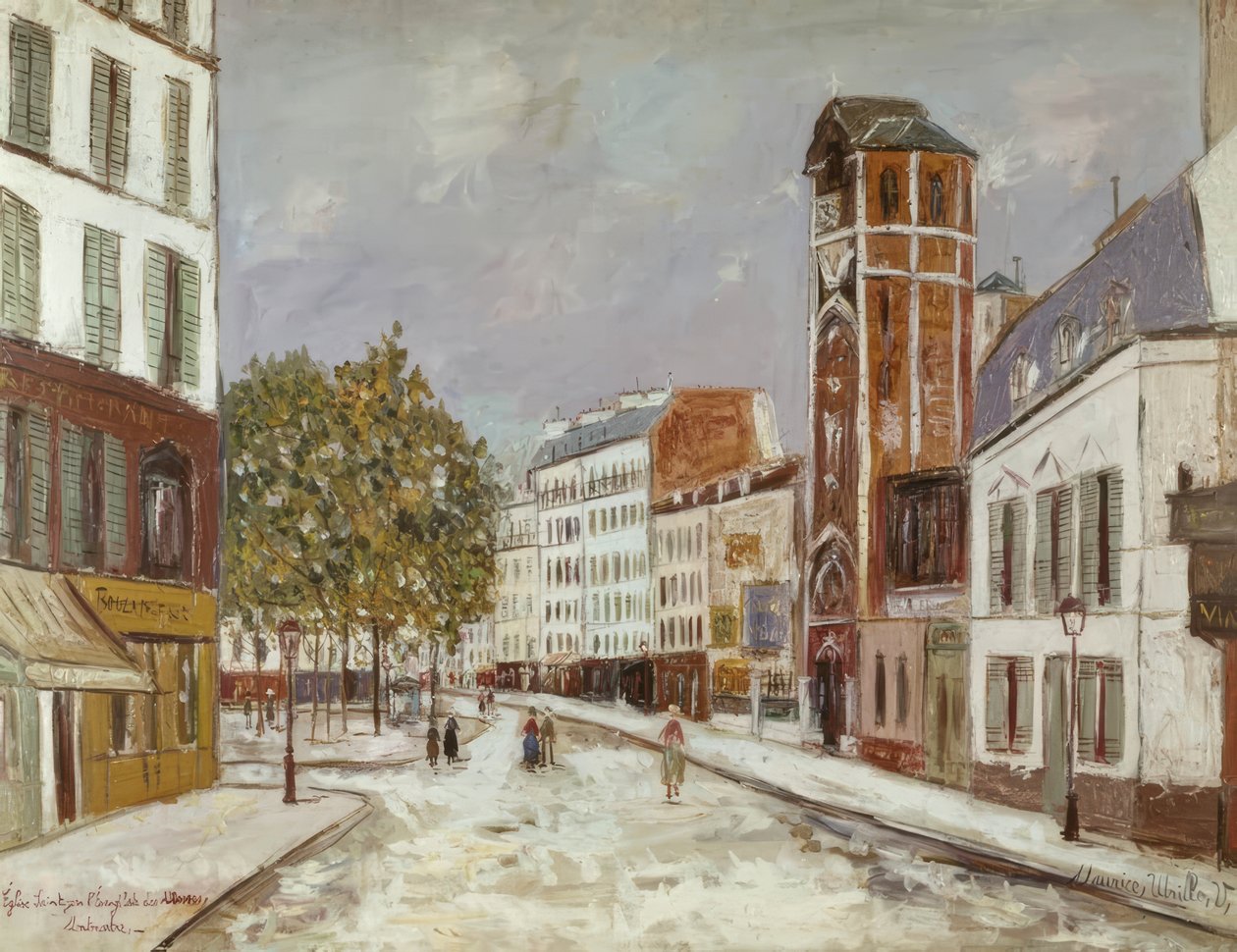 Náměstí Abbesses od Maurice Utrillo