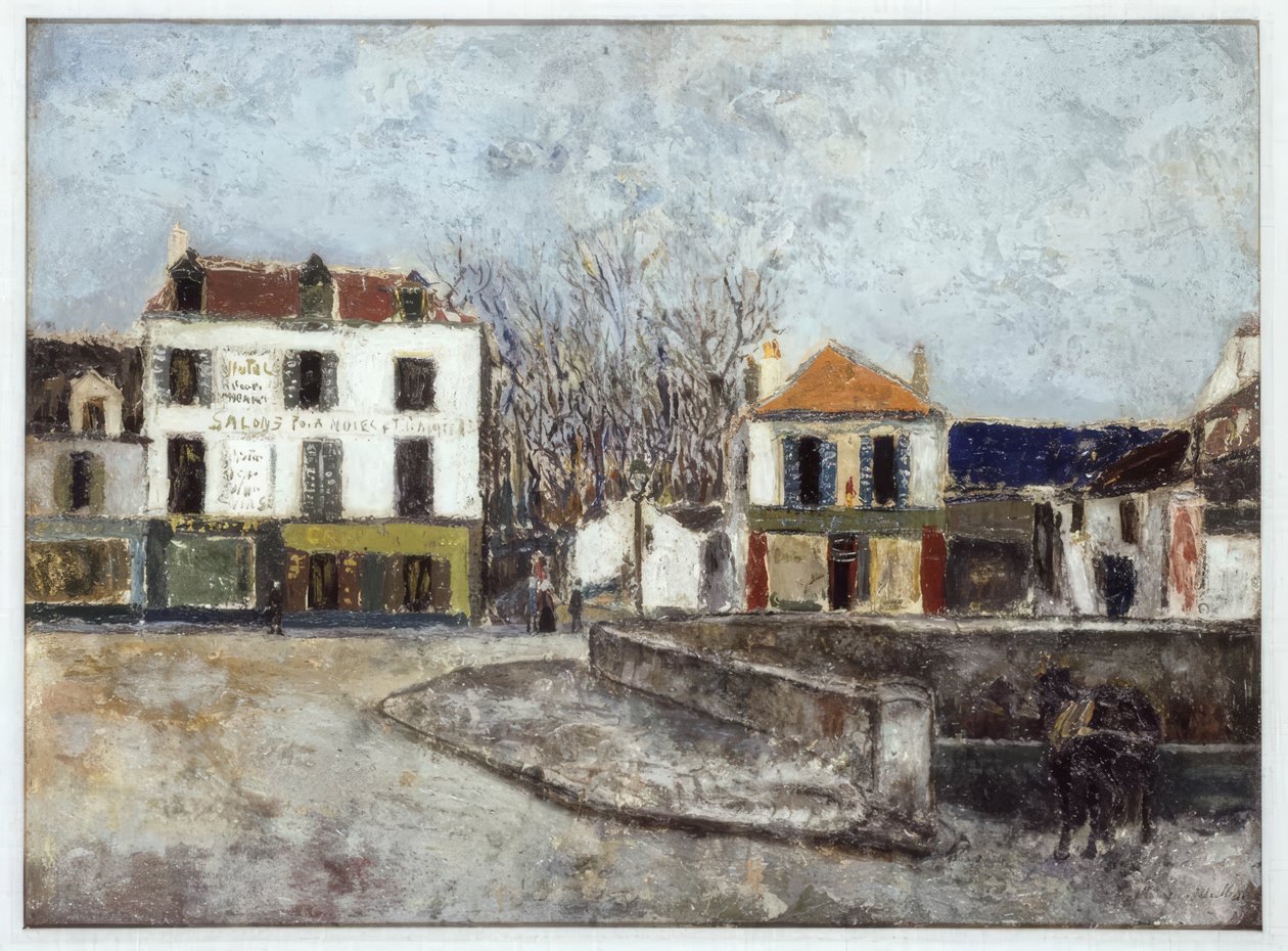 Náměstí Pont v Sarcelles od Maurice Utrillo