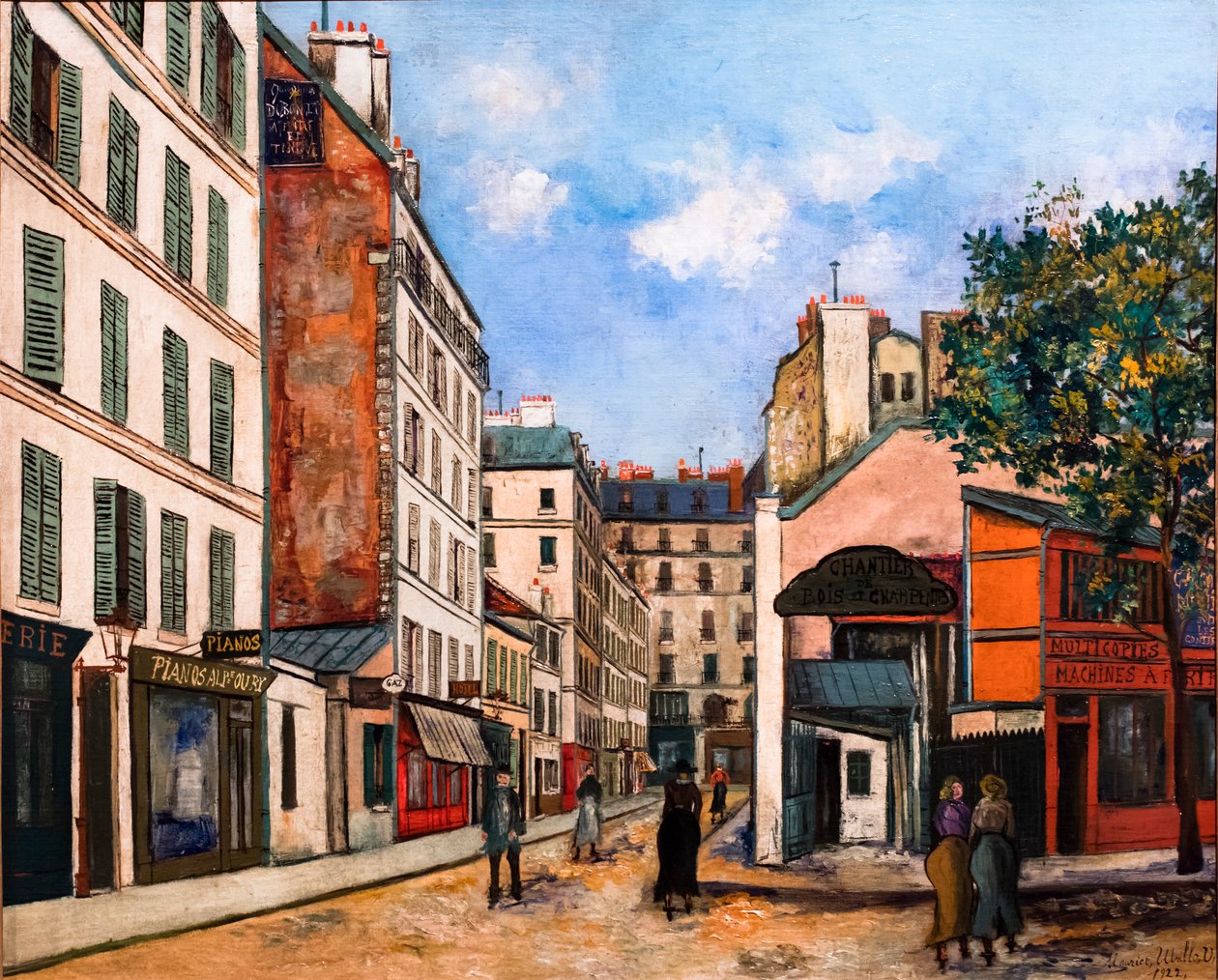Rue Bayen v Paříži, kolem roku 1915 (olej na plátně) od Maurice Utrillo