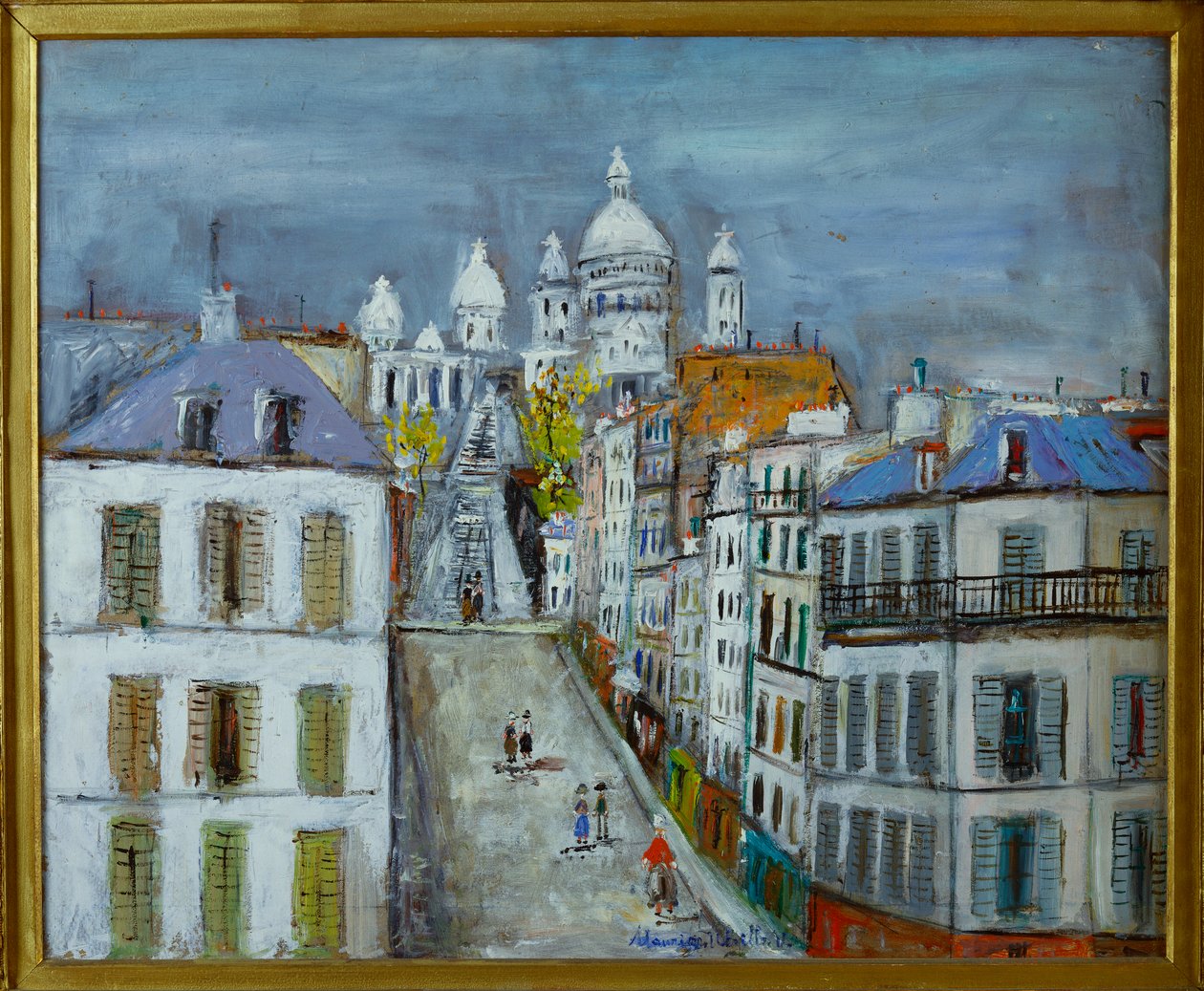 Rue Chappe, Montmartre, kolem roku 1937 (olej na desce) od Maurice Utrillo