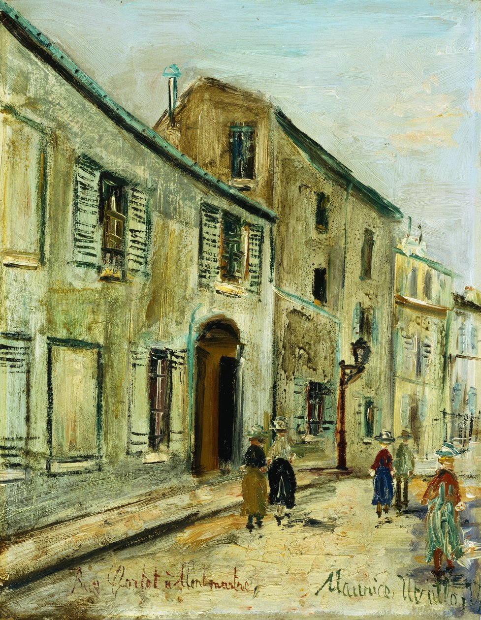 Rue Corot a Montmartre, kolem roku 1930 (olej na desce) od Maurice Utrillo