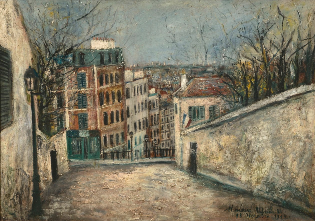 Rue Du Mont-Cenis (Mont Cenis) v Montmartru od Maurice Utrillo
