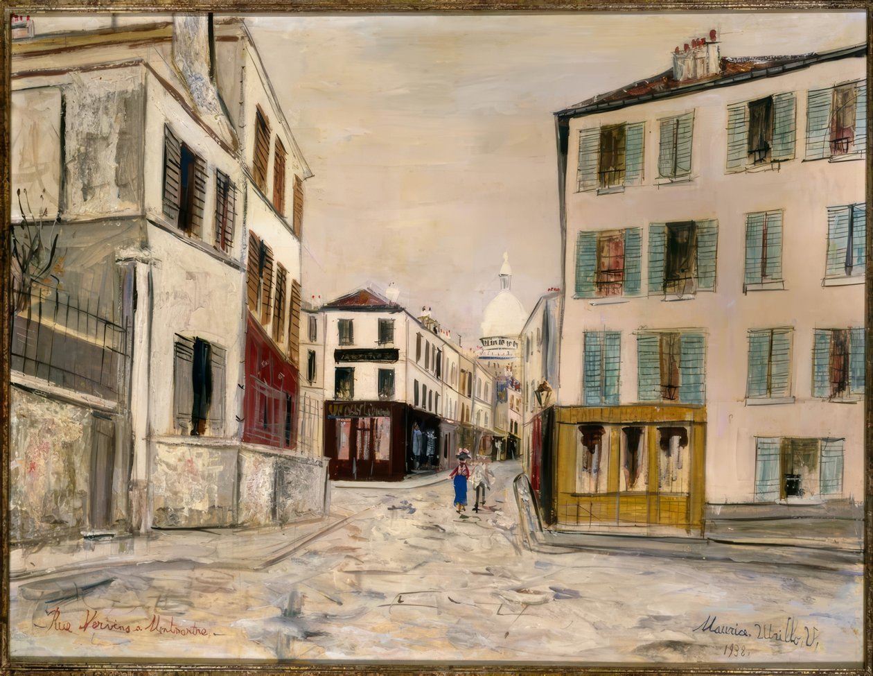 Ulice Norvins v Montmartru od Maurice Utrillo