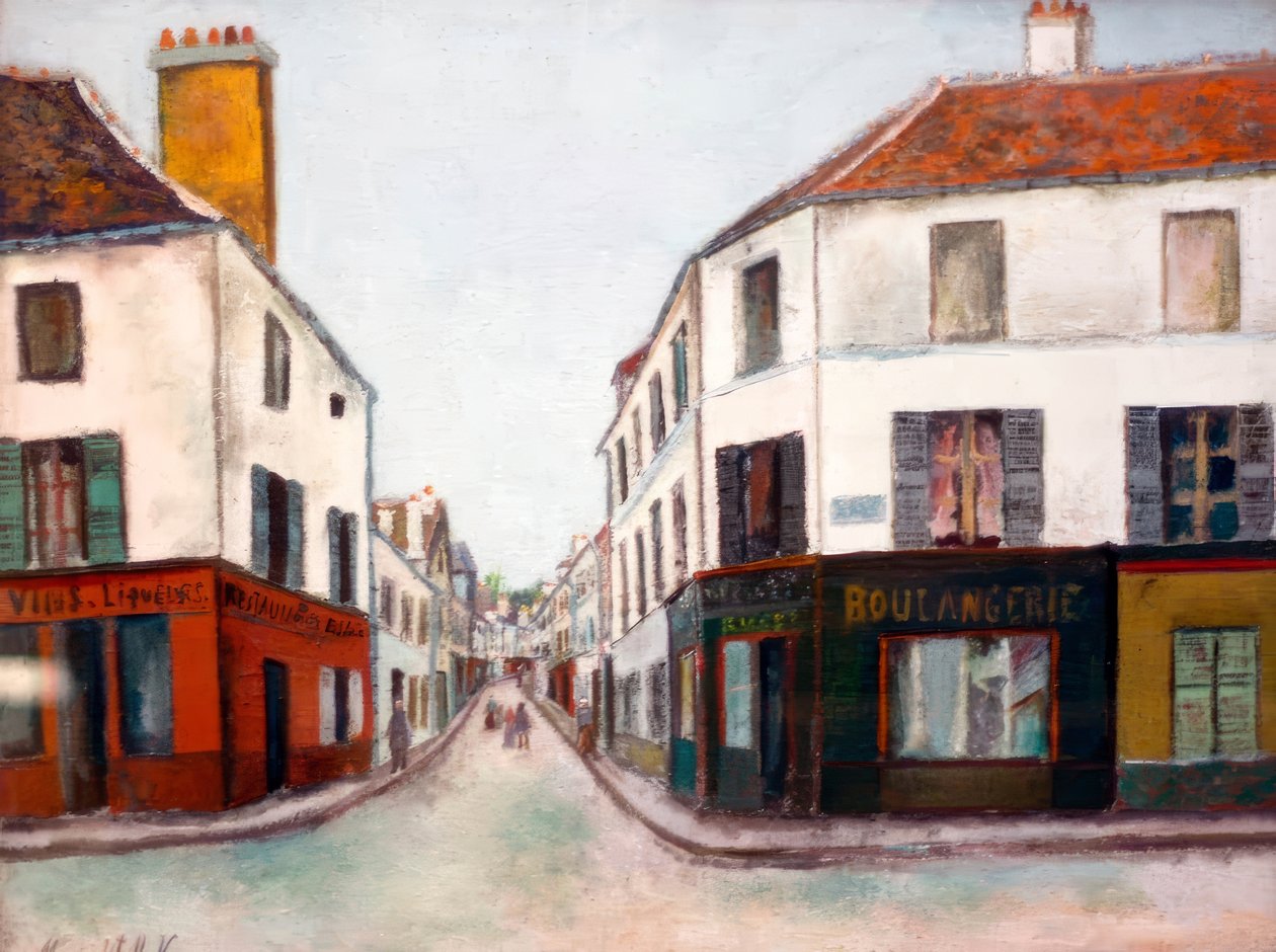 Ulice v Pontoise od Maurice Utrillo