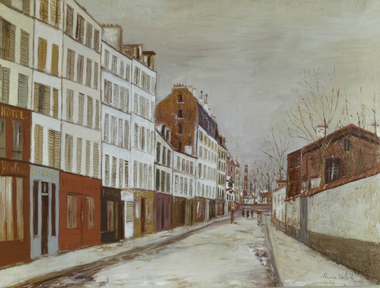 Ulice Poissonniers od Maurice Utrillo