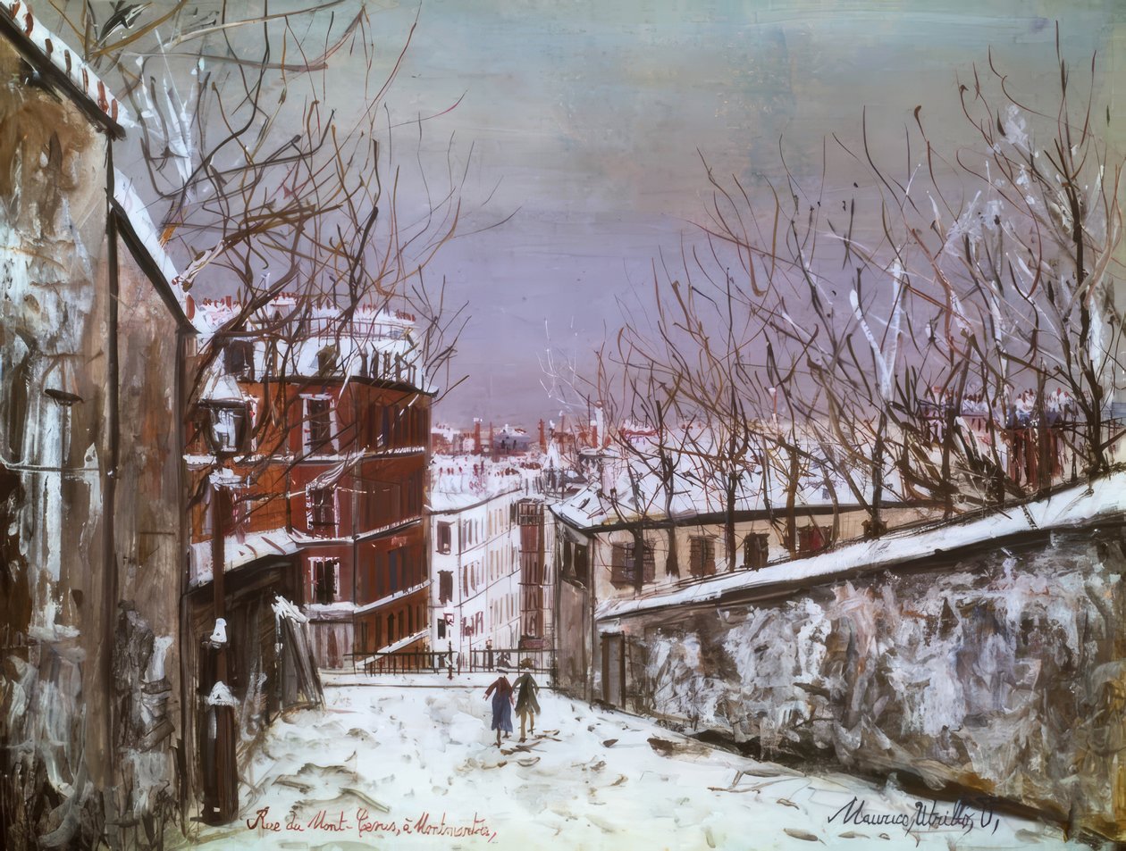Ulice Mont-Cenis v Montmartru od Maurice Utrillo
