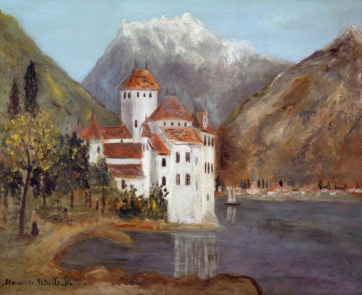 Zámek Chillon od Maurice Utrillo