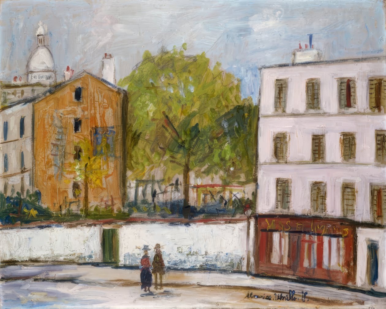Ulice v Montmartru od Maurice Utrillo