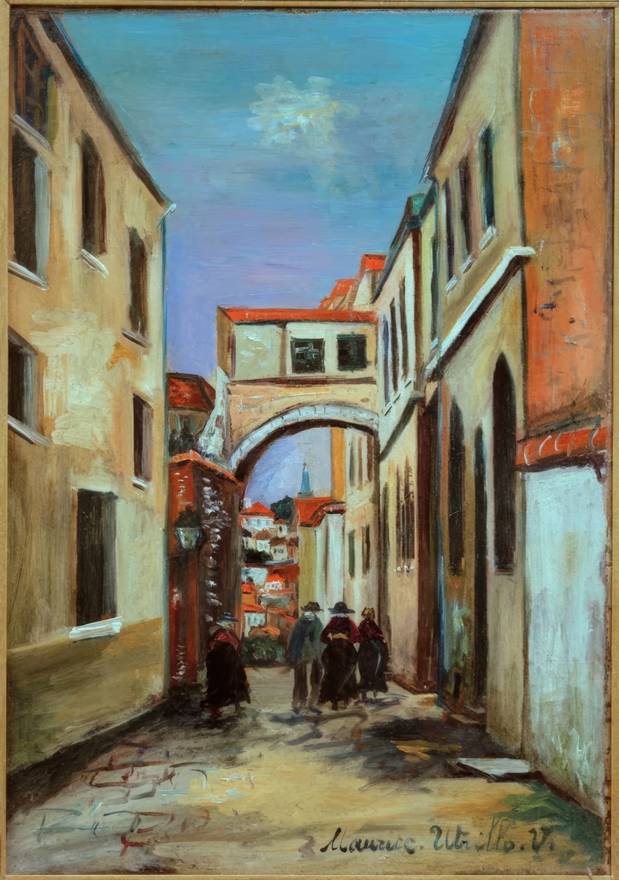 Ulice ve Villefranche od Maurice Utrillo