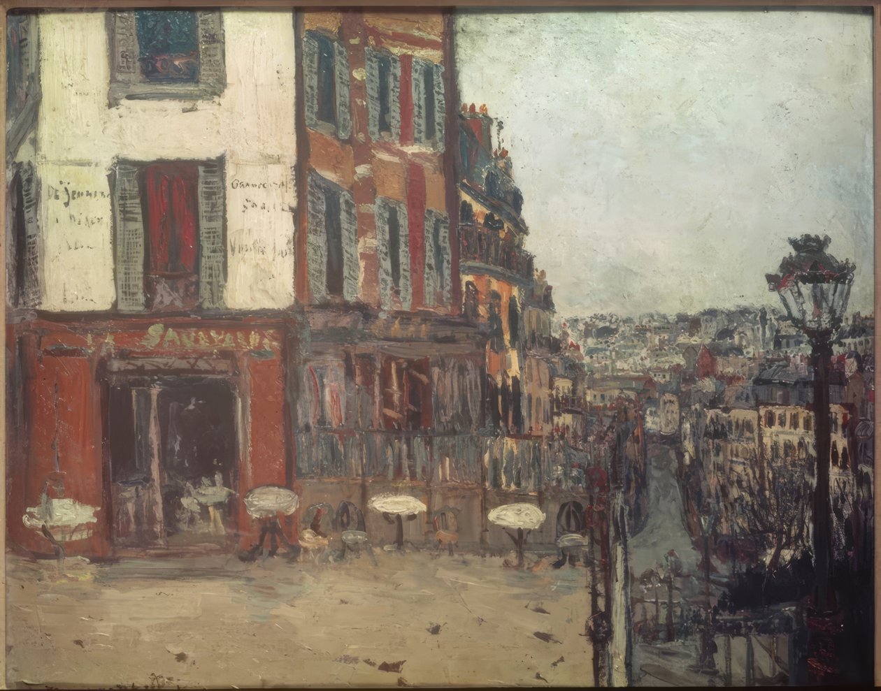 Terasa v ulici Rue Muller od Maurice Utrillo