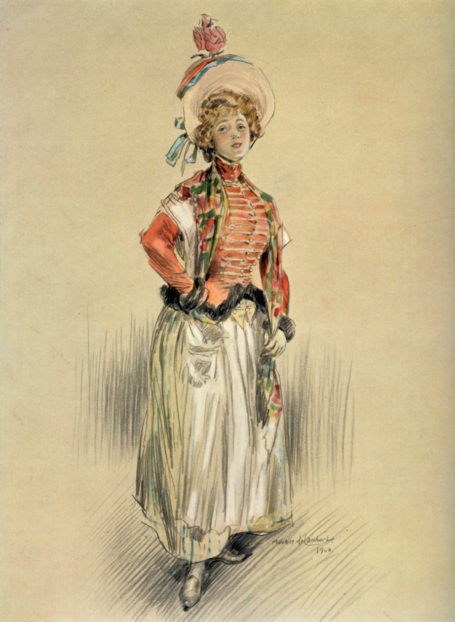 Slečna Brazílie - Role slečny Senedorové. - The Montansier, 1904. od Maurice de Lambert