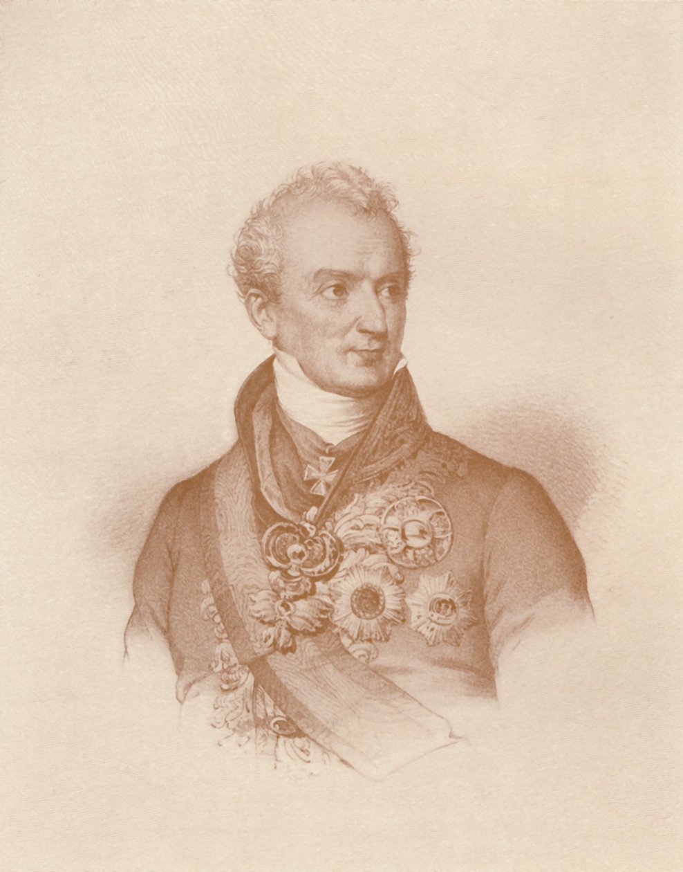 Princ Clemens Wenzel Nepomuk Lothar von Metternich-Winneburg, c1830, 1896 od Maurin