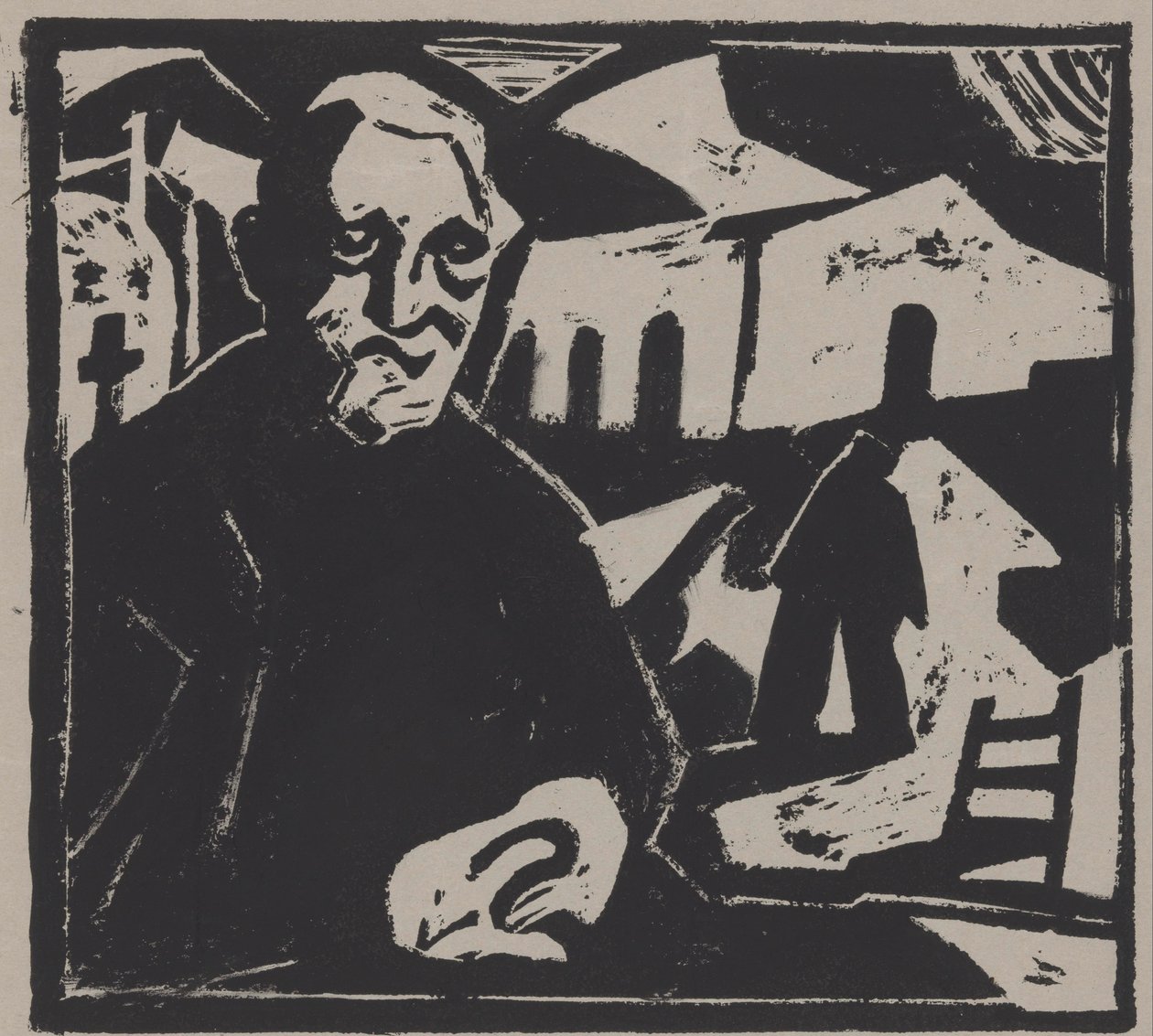 sedícího muže od Maurits de Groot (signed by artist)