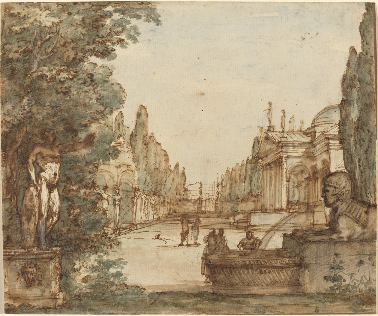 Capriccio s Palladiánskou vilou od Mauro Antonio Tesi