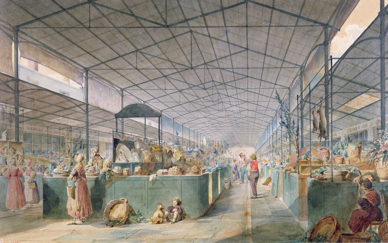 Pohled na drůbeží trh v La Vallee, 1834 od Max Berthelin