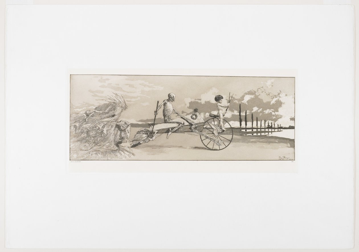 Cupid, Death and the Beyond, z Intermezzi, Opus IV, 1881, 1881 od Max Klinger