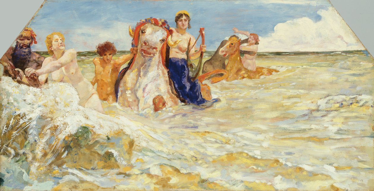 Mořští bohové v příboji, 1884-85 od Max Klinger