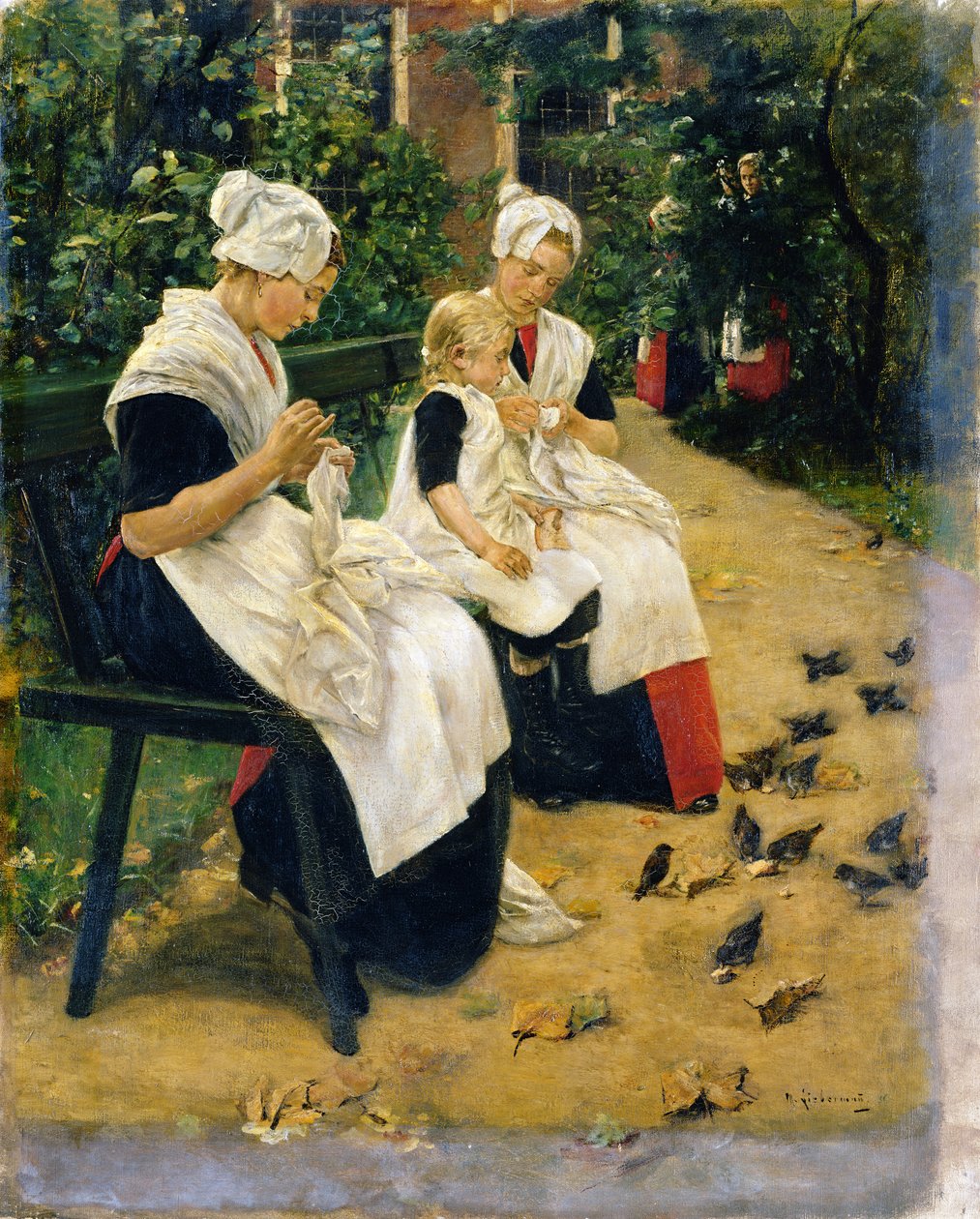 Amsterdam Sirotci v zahradě, 1885 od Max Liebermann