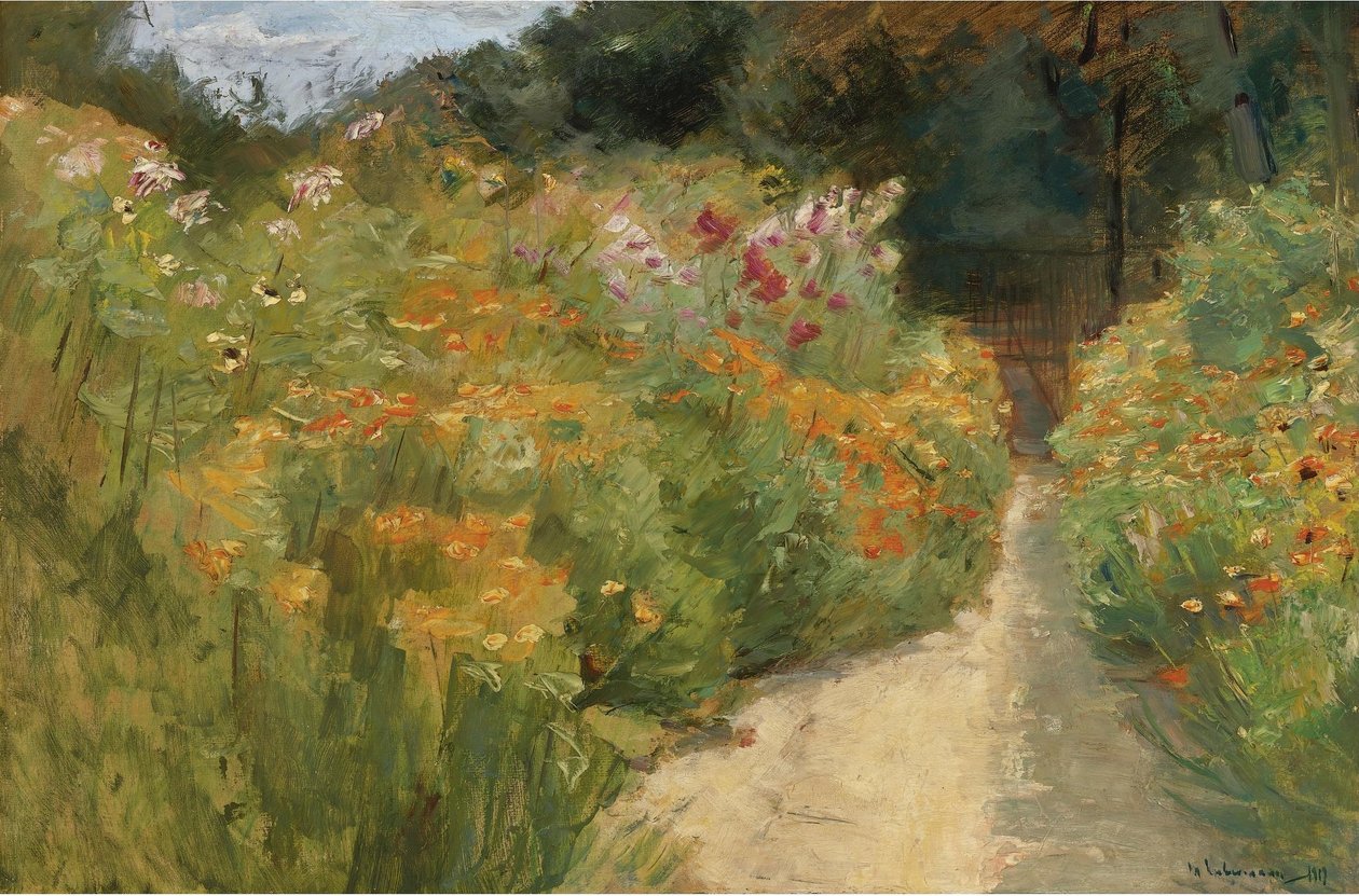 Květinové keře v zahradě Wannsee od Max Liebermann