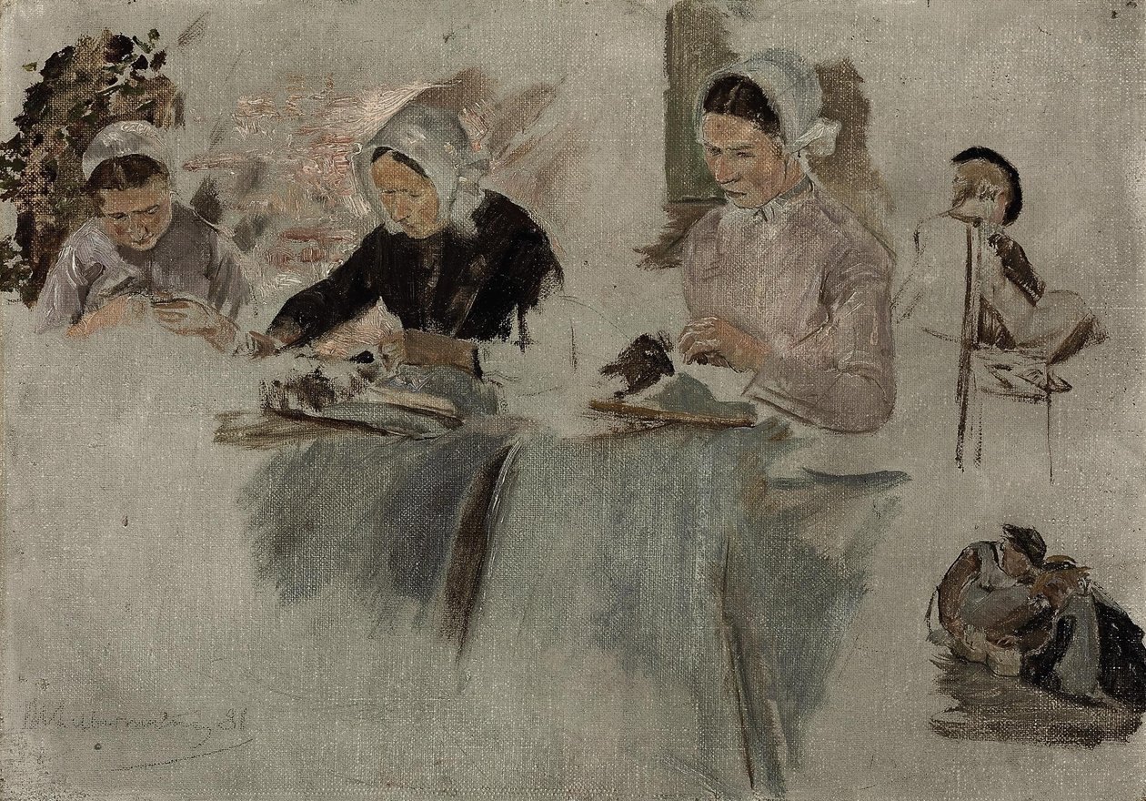 Brabantští krajkáři od Max Liebermann