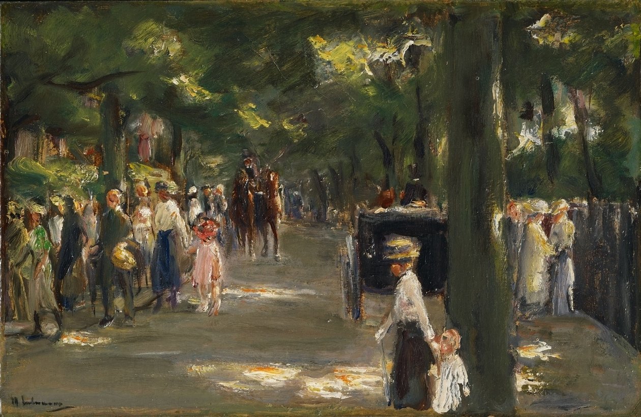 Velká Seestrasse ve Wannsee s chodci od Max Liebermann