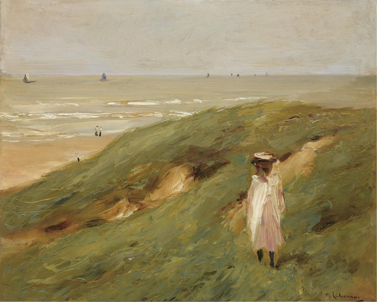 Duna u Noordwijku s dítětem od Max Liebermann