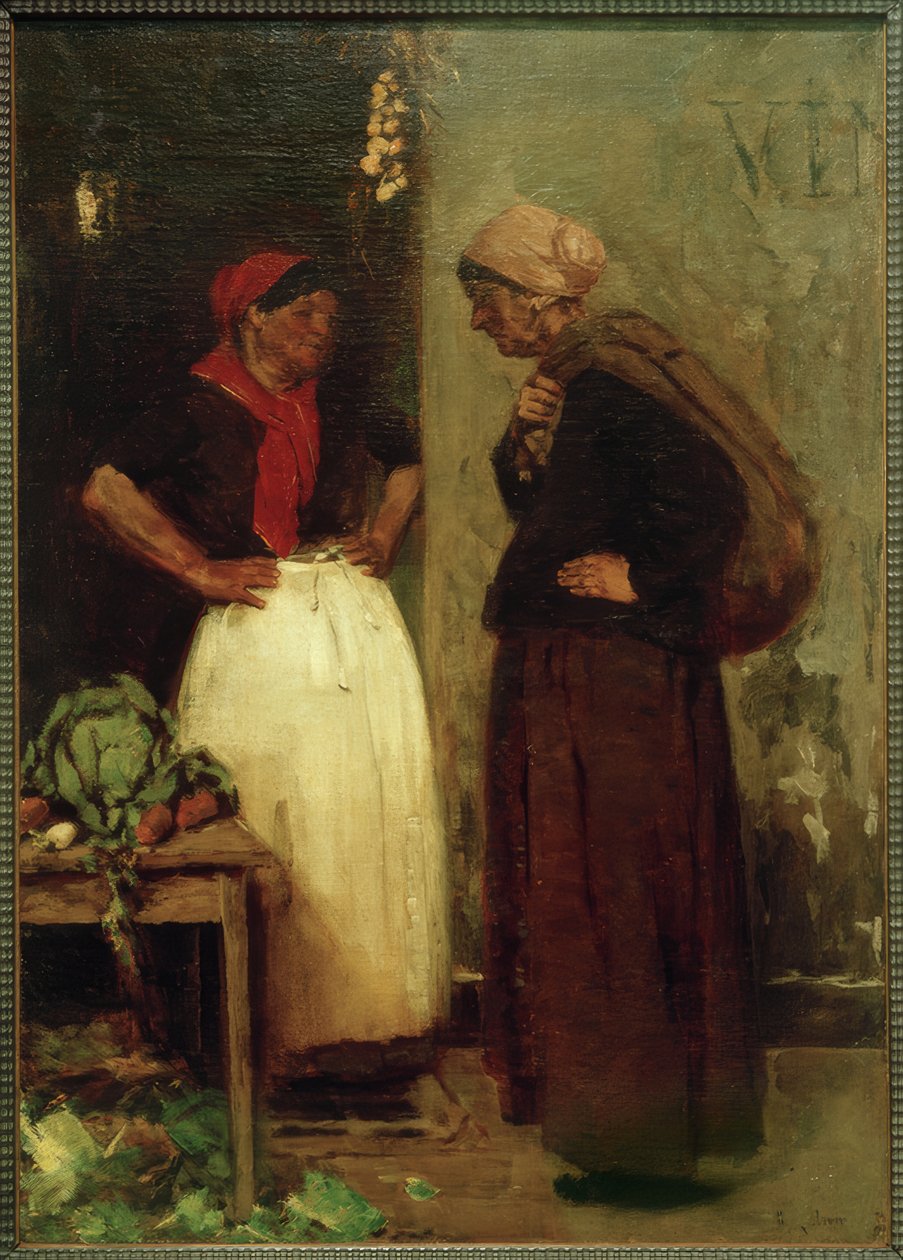 Zelinář - scéna na trhu od Max Liebermann