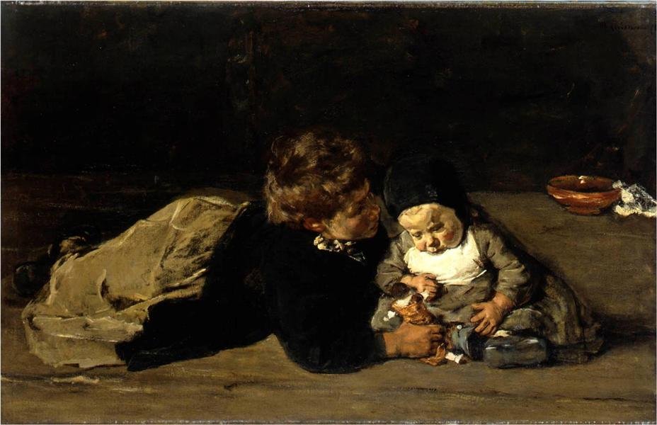bratři a sestry od Max Liebermann