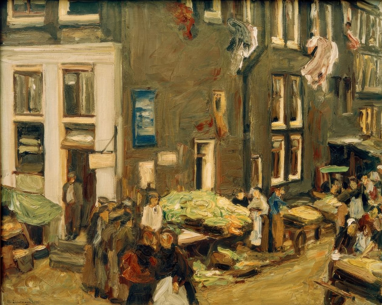 Judengasse v Amsterdamu (Uilenburgersteeg Ecke Jodenbreestr od Max Liebermann