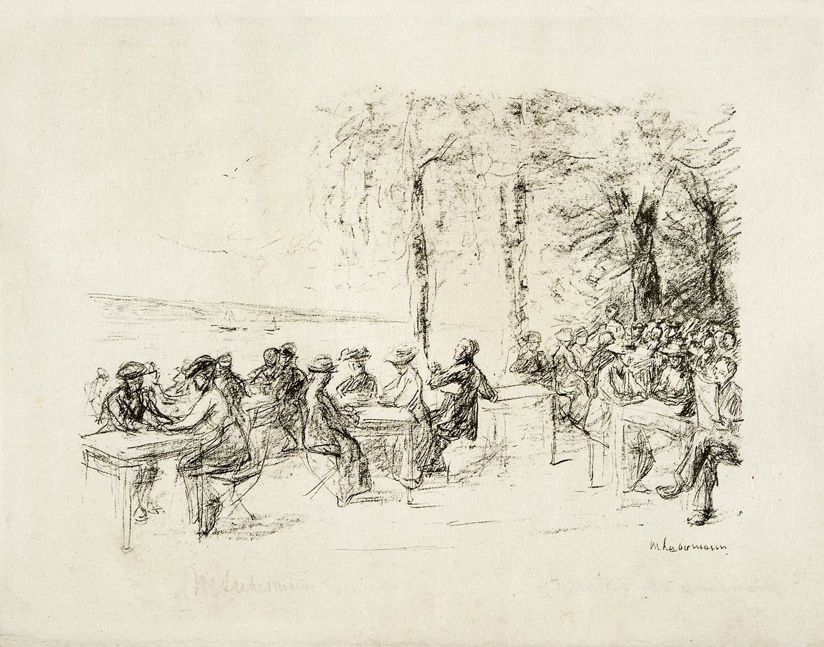 Kávová zahrada na Havlu od Max Liebermann