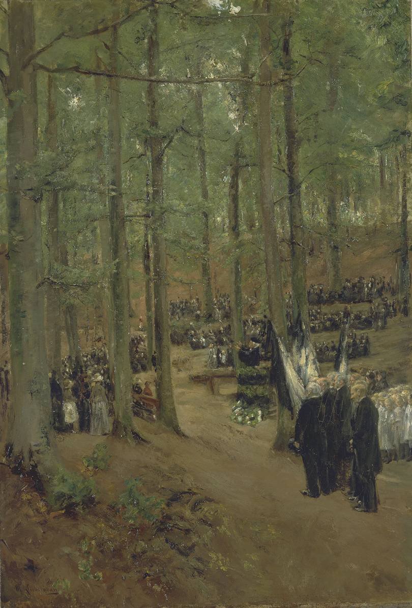 Vzpomínková bohoslužba Kaisera Friedricha v Kösenu od Max Liebermann