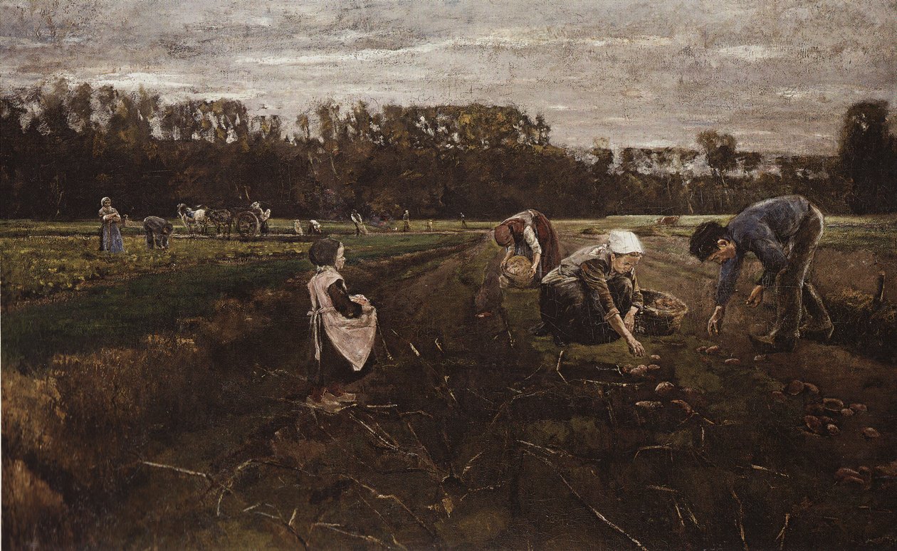Barbizon sklizeň brambor od Max Liebermann