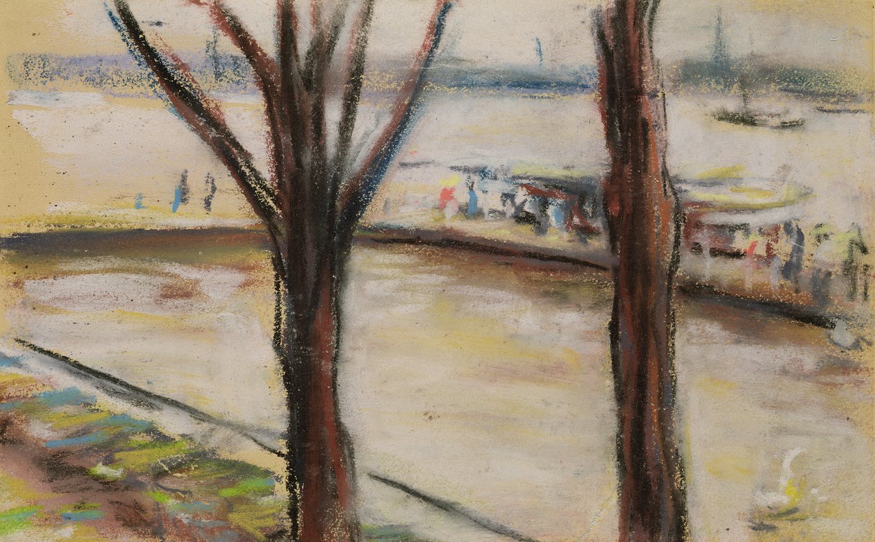 Přistávací plocha v Uhlenhorster Fahrhaus na podzim, 1909 od Max Liebermann