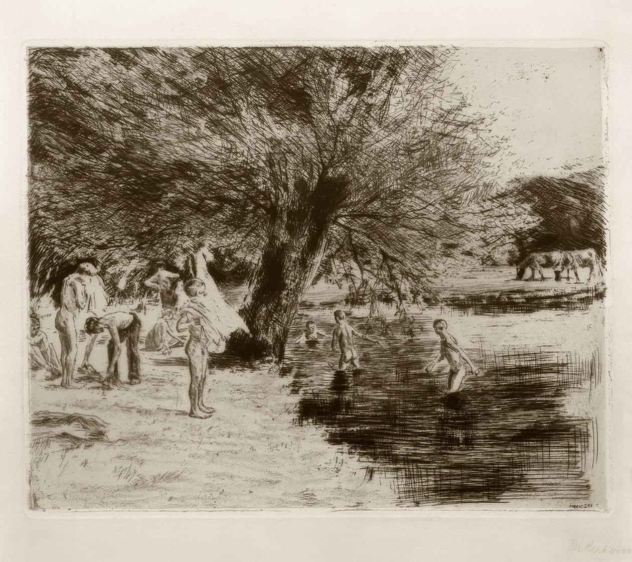 M.Liebermann, koupající chlapci od Max Liebermann
