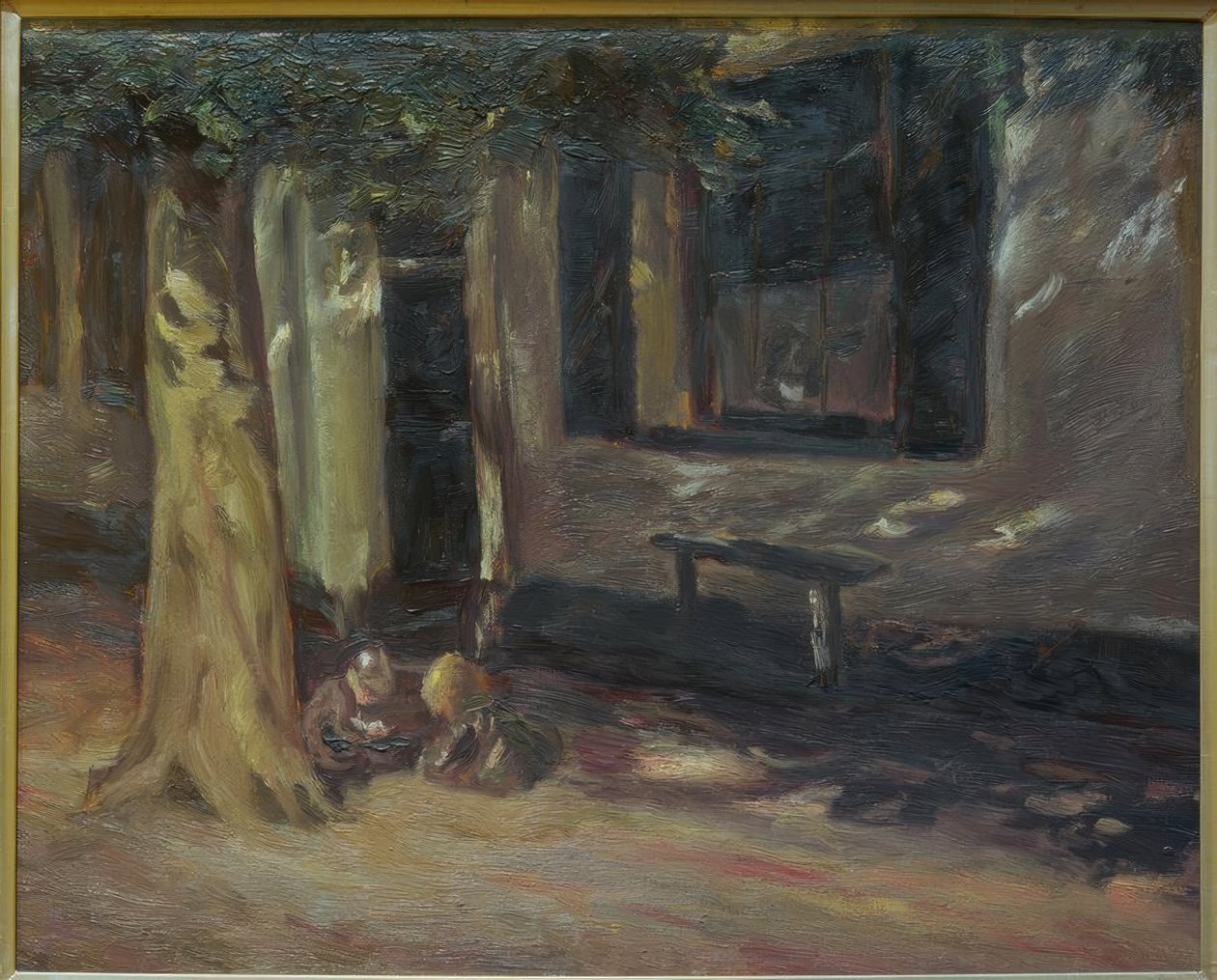 Děti si hrají na prahu od Max Liebermann