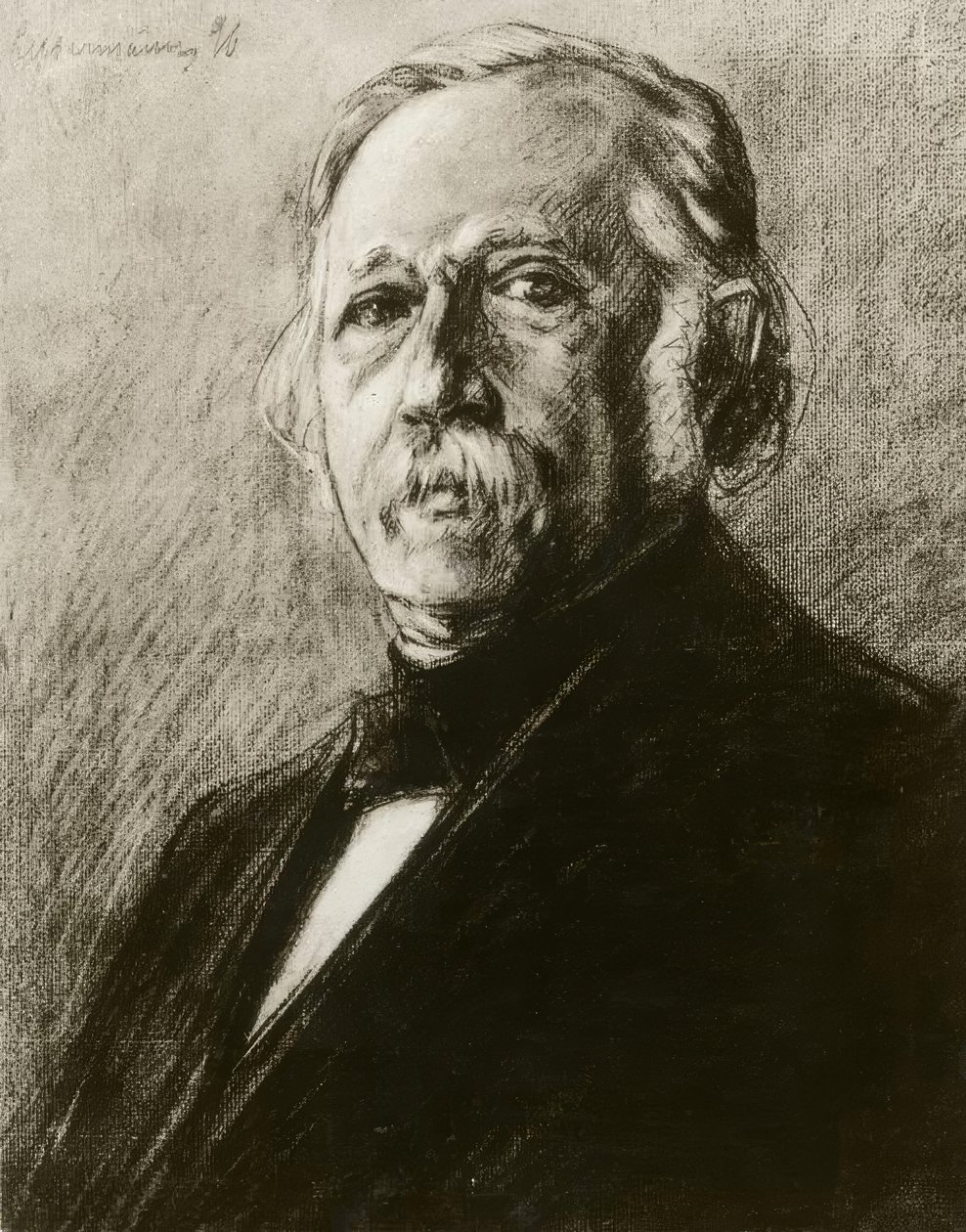 Theodor Fontane, kresba. proti. M. Liebermann od Max Liebermann