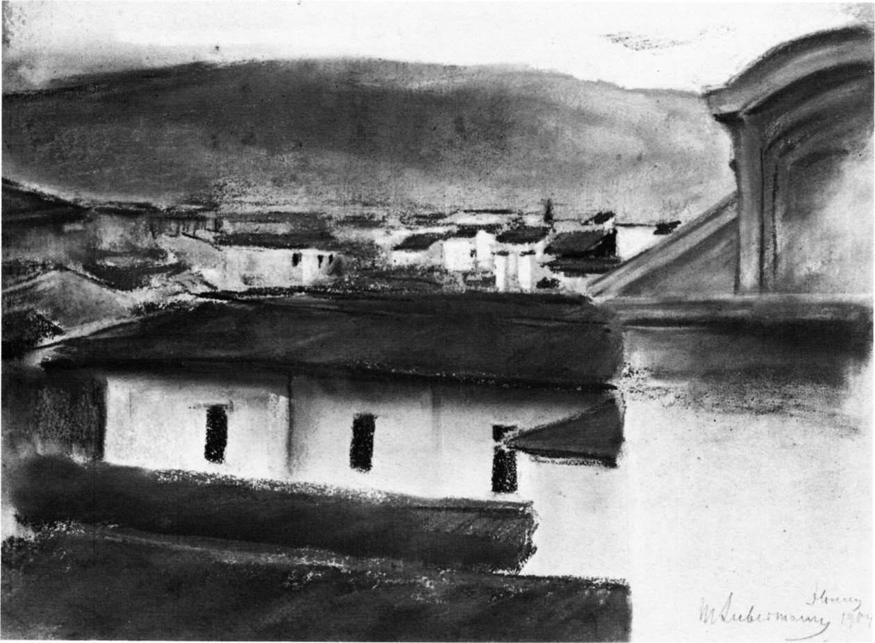 Pohled na střechy Florencie od Max Liebermann