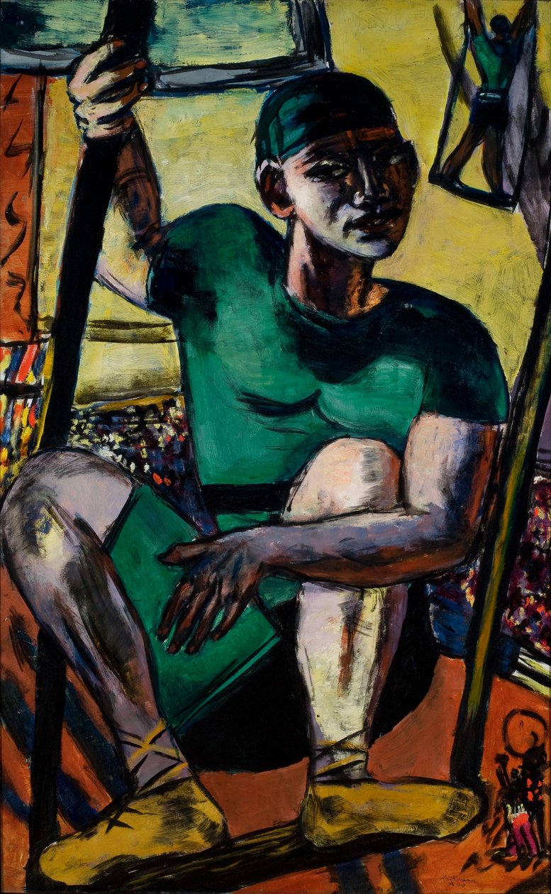 Akrobat na hrazdě od Max Beckmann