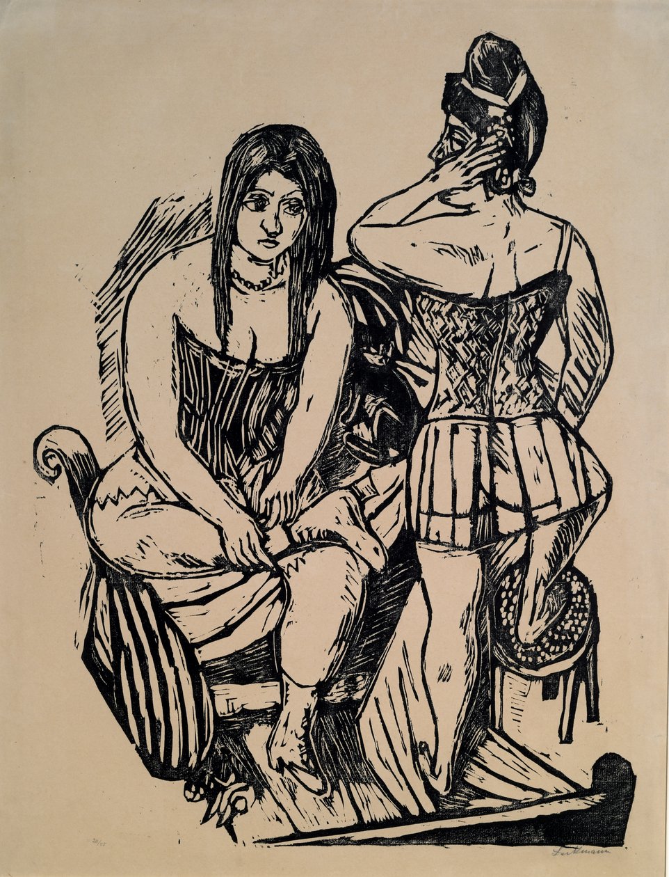 Na toaletě od Max Beckmann
