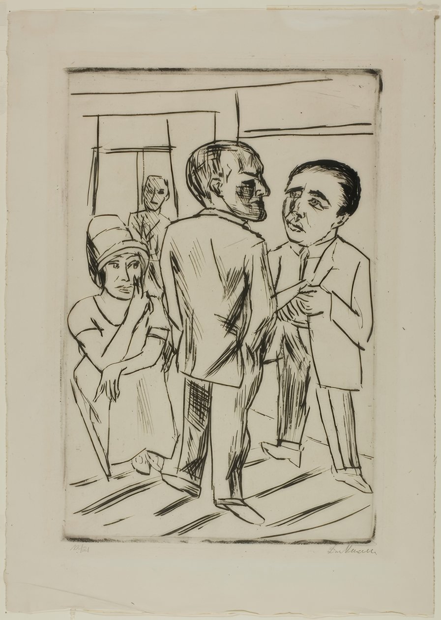 V hotelu (dolar) od Max Beckmann