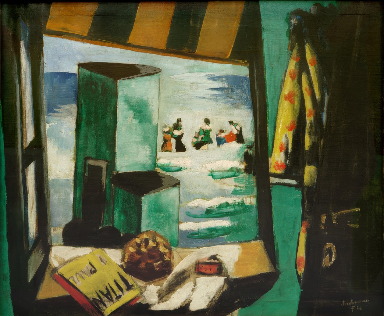 Vanová kabina, zelená od Max Beckmann