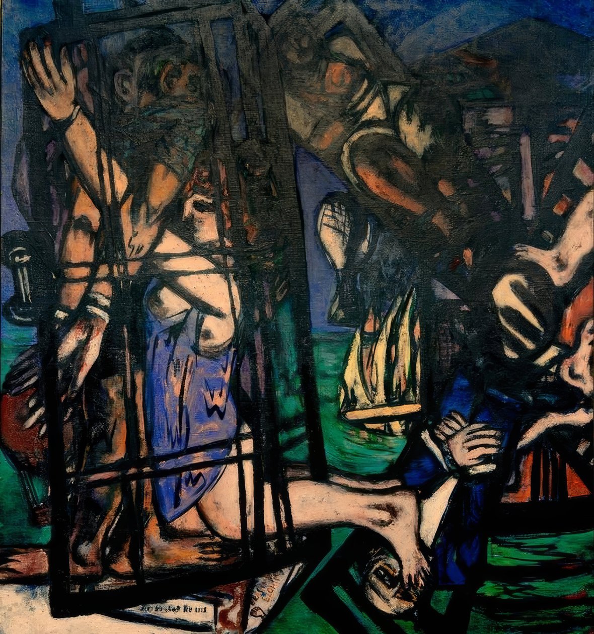 Balón s větrným mlýnem. Mlýn od Max Beckmann